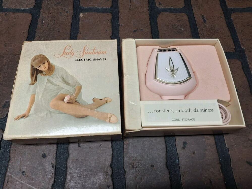 Vintage Lady Sunbeam Womens Electric Shaver Razor Pink w/ Original Case